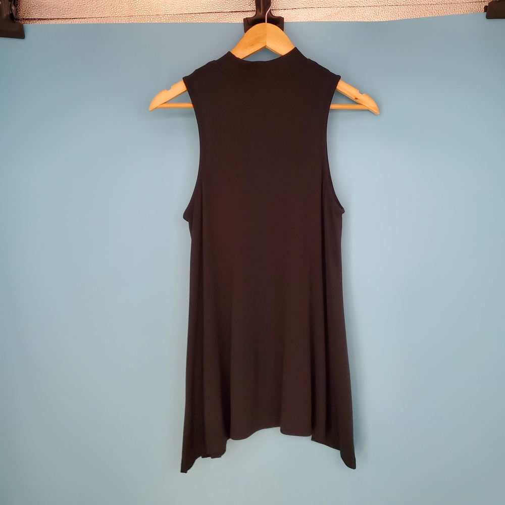 Mossimo Ribbed Tunic Size Medium Asymmetric Black